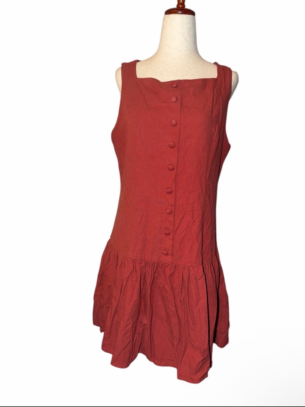 Francesca Linen Button-Front Mini Dress